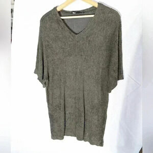 Men's woven link green arrow mesh Oak tree shirt XL